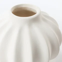 Jarrón globo blanco de cerámica 18cm