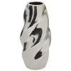 Jarrón SKY plateada de cerámica