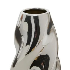 Jarrón SKY plateada de cerámica