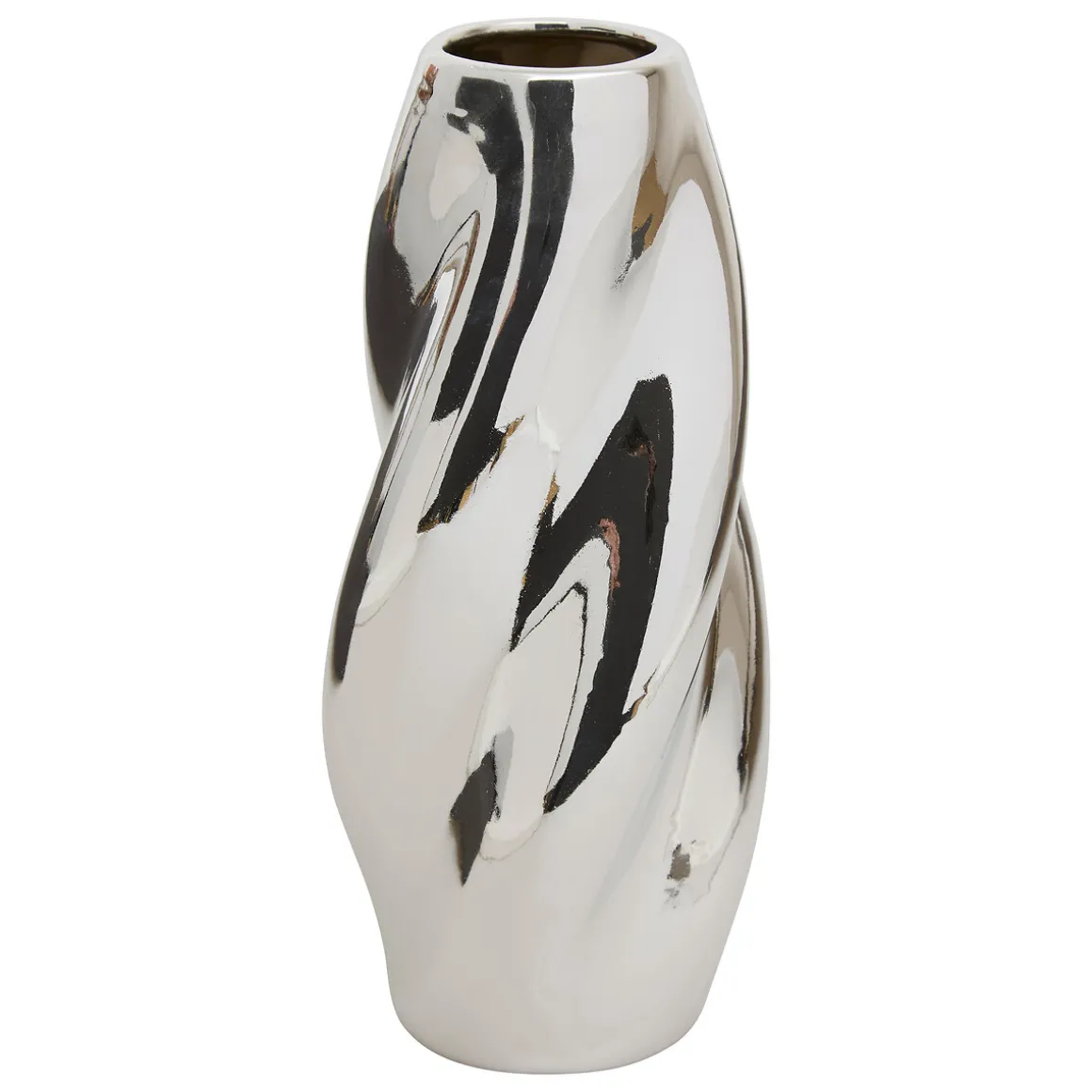 Jarrón SKY plateado de cerámica