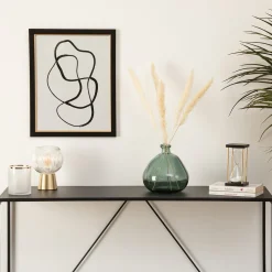 Jarrón Uly Verde Caqui De Vidrio Reciclado 22cm