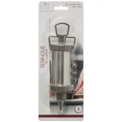 Jeringa De Pastelería Inox. +3 Boquillas