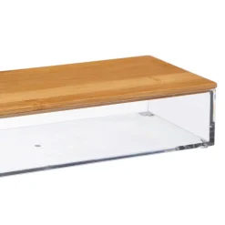 Joyero Acrílico Con Tapa De Bambú