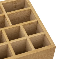 Joyero De Bambú Con Espejo 24x8x14Cm