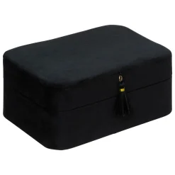 Joyero negro de terciopelo