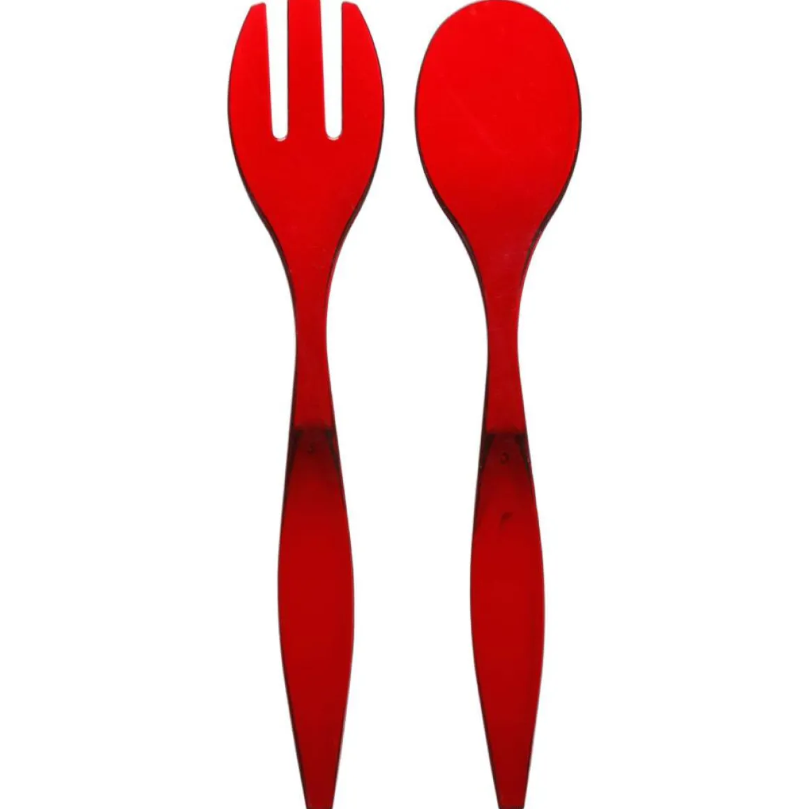 Juego 2 Cubiertos P/Ensalada Rojo