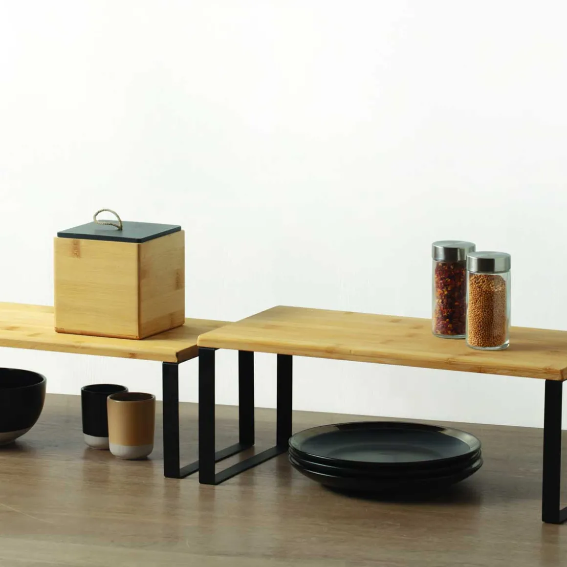 Juego 2 estantes cocina para encimera 40x19.4x15