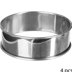 Juego 4 Moldes Inoxidables Para Tartas