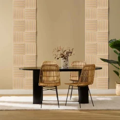 Juego 3 paneles decorativos COLVA beige mdf 30x30