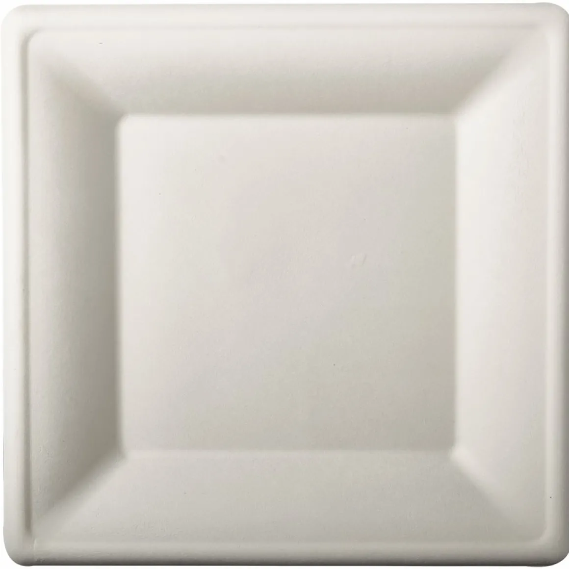 Juego 10 Platos Cuad. Caña Azúcar 26Cm