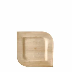 Juego 10 Platos Cuad. Hoja De Palma 15Cm