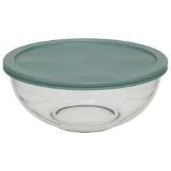 Juego 3 recipientes de vidrio redondos