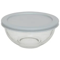 Juego 3 recipientes de vidrio redondos