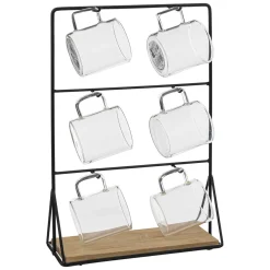 Juego 6 Tazas Mia Con Soporte 10Cl