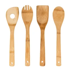 Juego 4 Utensilios De Cocina De Bambú