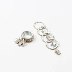 Juego De 8 Anillas C/Pinzas D20 Blanco