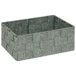 Juego de 3 cestas verde de poliéster