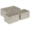 Juego de 3 cestas wc beige de poliéster