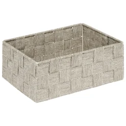 Juego de 3 cestas wc beige de poliéster