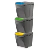 Juego de 3 cubos de reciclaje 25l