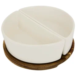 Juego de 2 cuencos de aperitivos ELEGANCE blanco