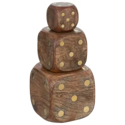 Juego de 3 dados decorativos ROGER 10x10cm