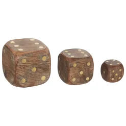 Juego de 3 dados decorativos ROGER 10x10cm