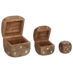 Juego de 3 dados decorativos ROGER 10x10cm