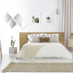 Juego De 4 Espejos Adhesivos Ondulados