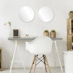 Juego De 2 Espejos Adhesivos 40x40Cm