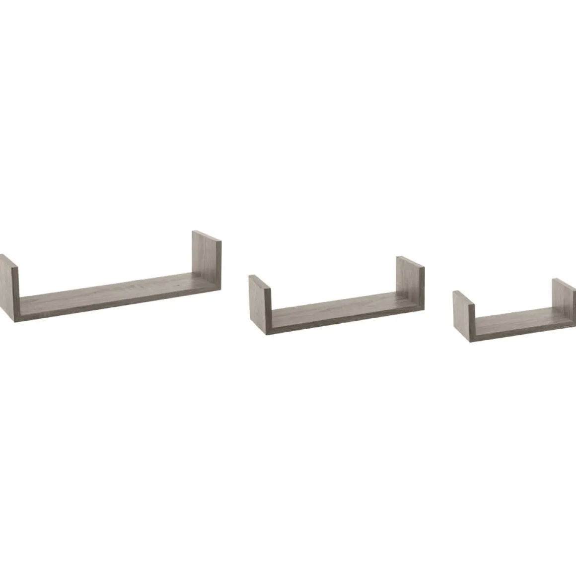 Juego De 3 Estantes Kit Deco Mdf Roble