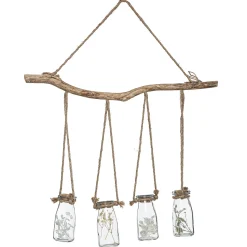 Juego De 4 Jarrones Colgantes 53x9x45Cm