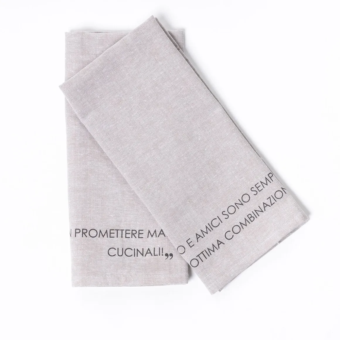 Juego de 2 paños de cocina taupe 45x65cm