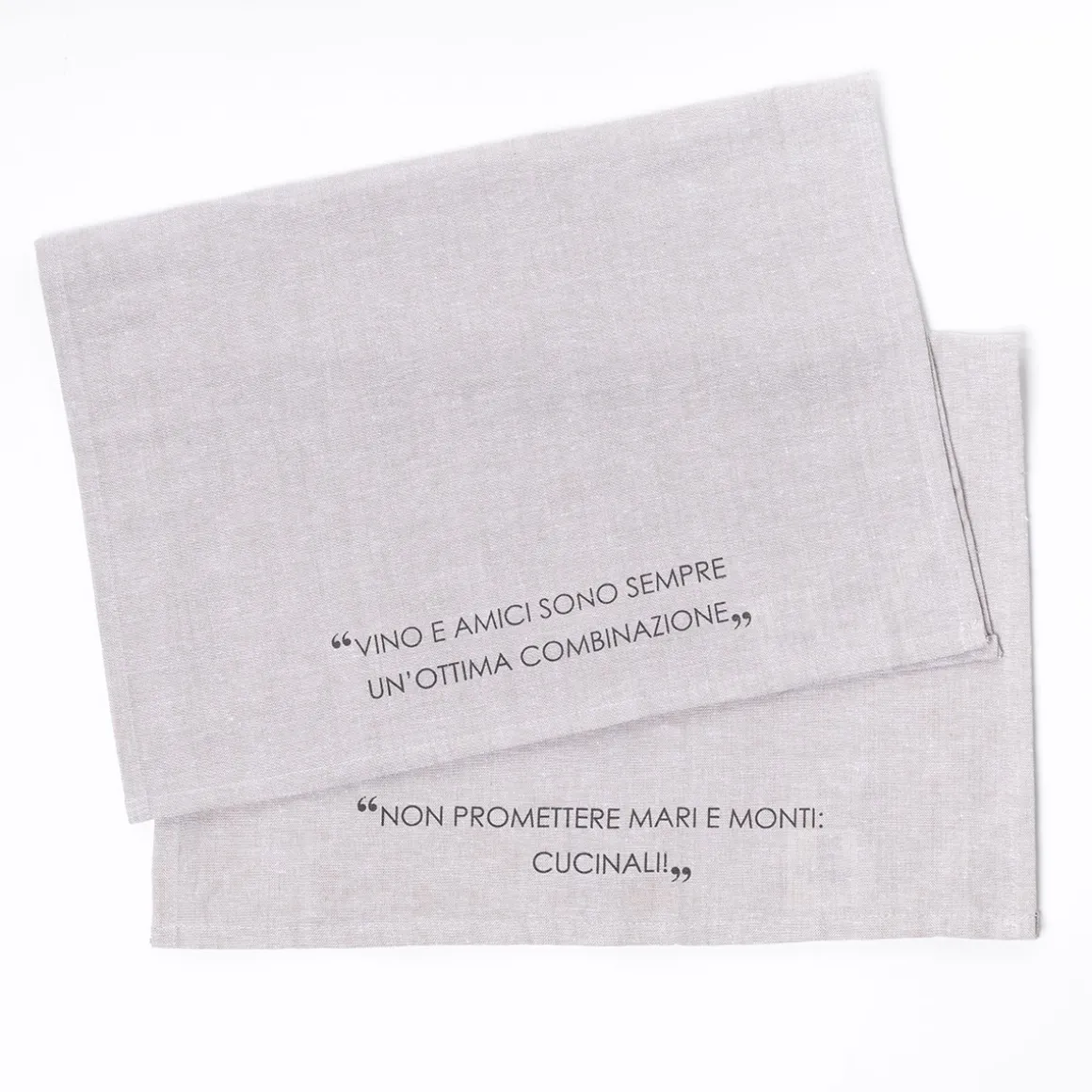 Juego de 2 paños de cocina taupe 45x65cm