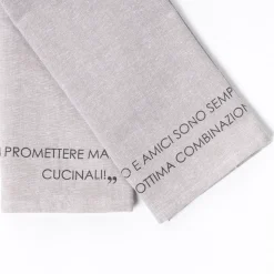 Juego de 2 paños de cocina taupe 45x65cm
