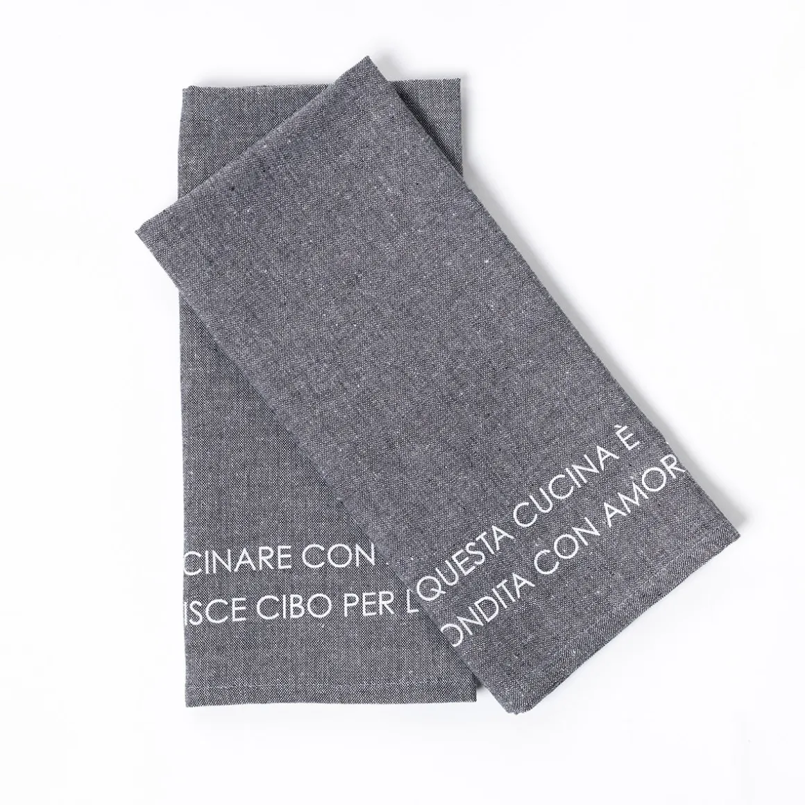 Juego de 2 paños de cocina gris oscuro 45x65cm