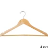 Juego De 4 Perchas De Madera