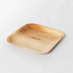 Juego De 10 Platos Hoja De Palma Eco 20x20cm