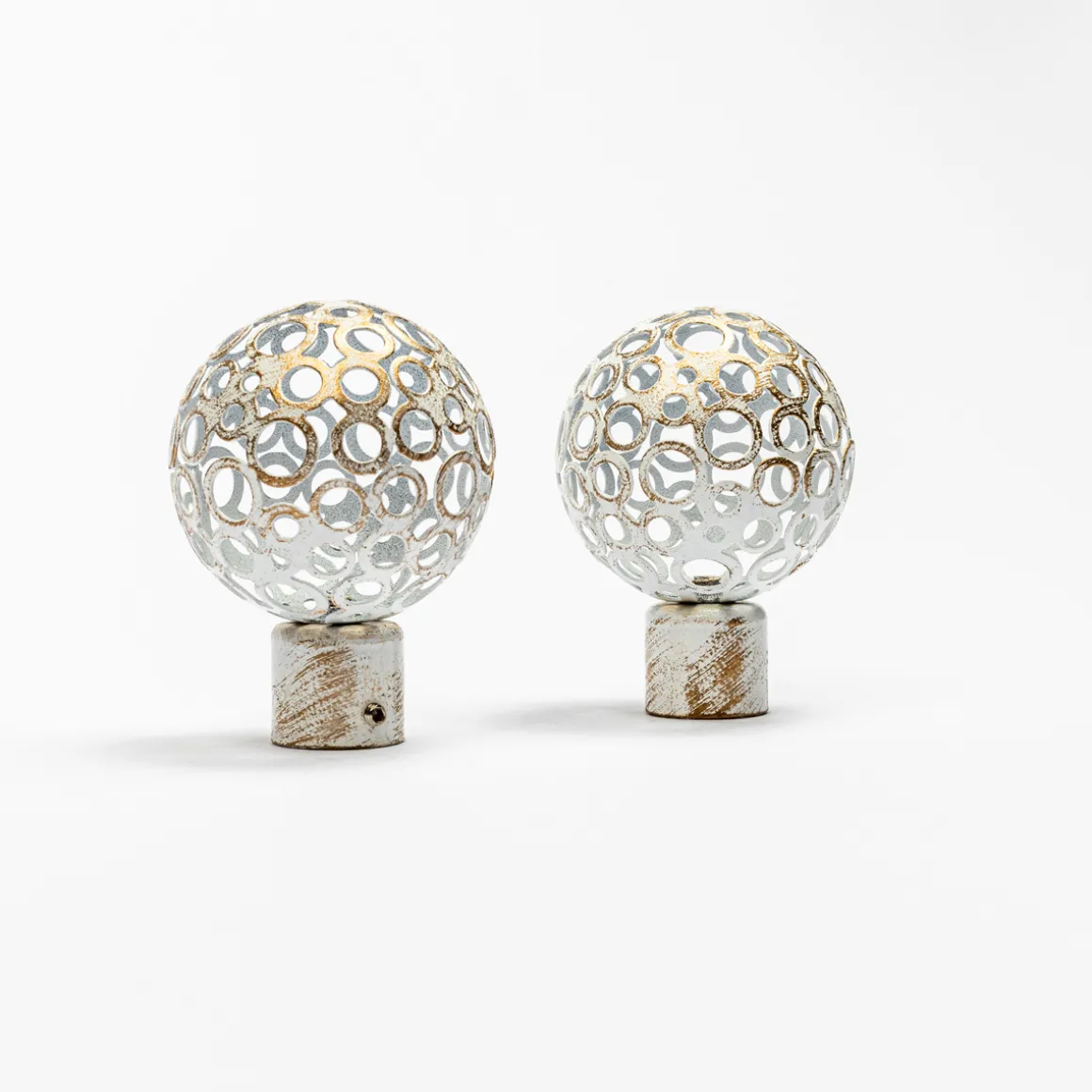 Juego De 2 Remates Boule D20 Blanco/Oro