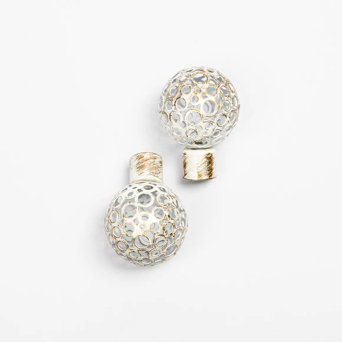 Juego De 2 Remates Boule D20 Blanco/Oro