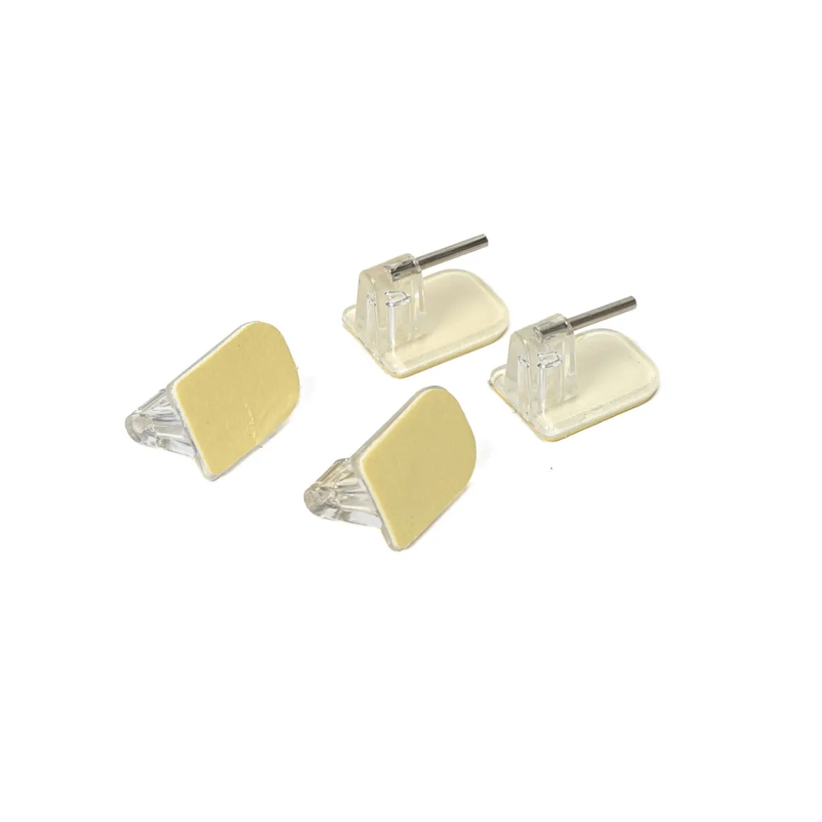 Juego De 4 Soportes Adhesivos Transpar.