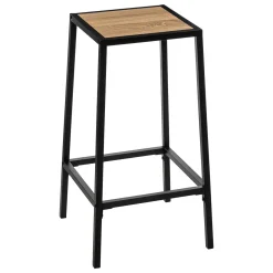 Juego de 2 taburetes de bar ALIAJ negro