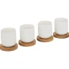 Juego de 4 tazas con base ELEGANCE 10cl
