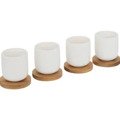 Juego de 4 tazas con base ELEGANCE 10cl