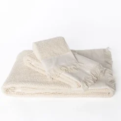 Juego de 3 toallas de baño ZOE natural