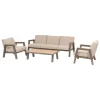 Juego de jardín AXIOME praliné beige 5 plazas