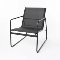 Juego de jardín en textileno gris