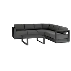 Juego de jardín esquinero ALLURE gris graphite