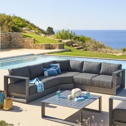 Juego de jardín esquinero ALLURE gris graphite