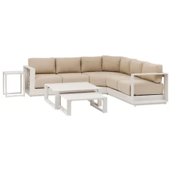 Juego de jardín esquinero ALLURE avoine y lin